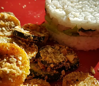 Le sushi Burger et ses chips de courgette