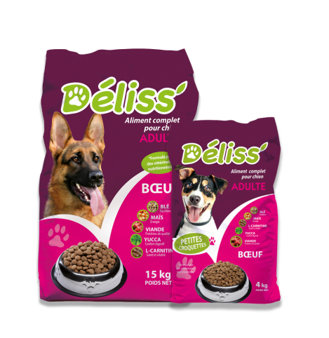 Gamme Déliss' Adulte au Boeuf Croquettes pour chien